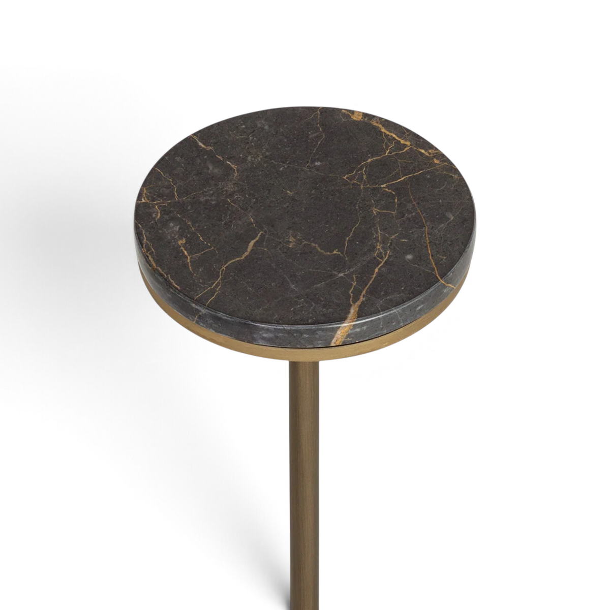 Stockholm Round Marble Side Table - Bronze Marble
