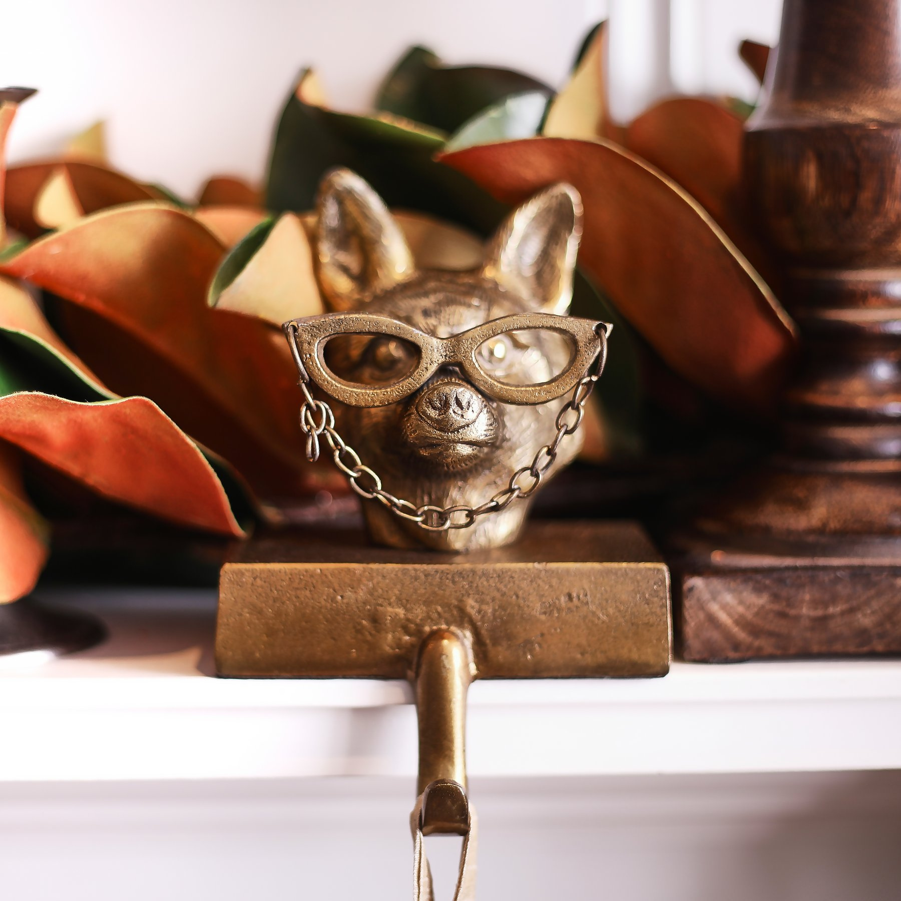 Whimsical Eric + Eloise Collection Brass Stocking Holders