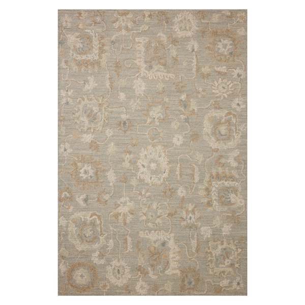 Chris Loves Julia x Loloi Dorothea Stone/ Multi Wool Rug