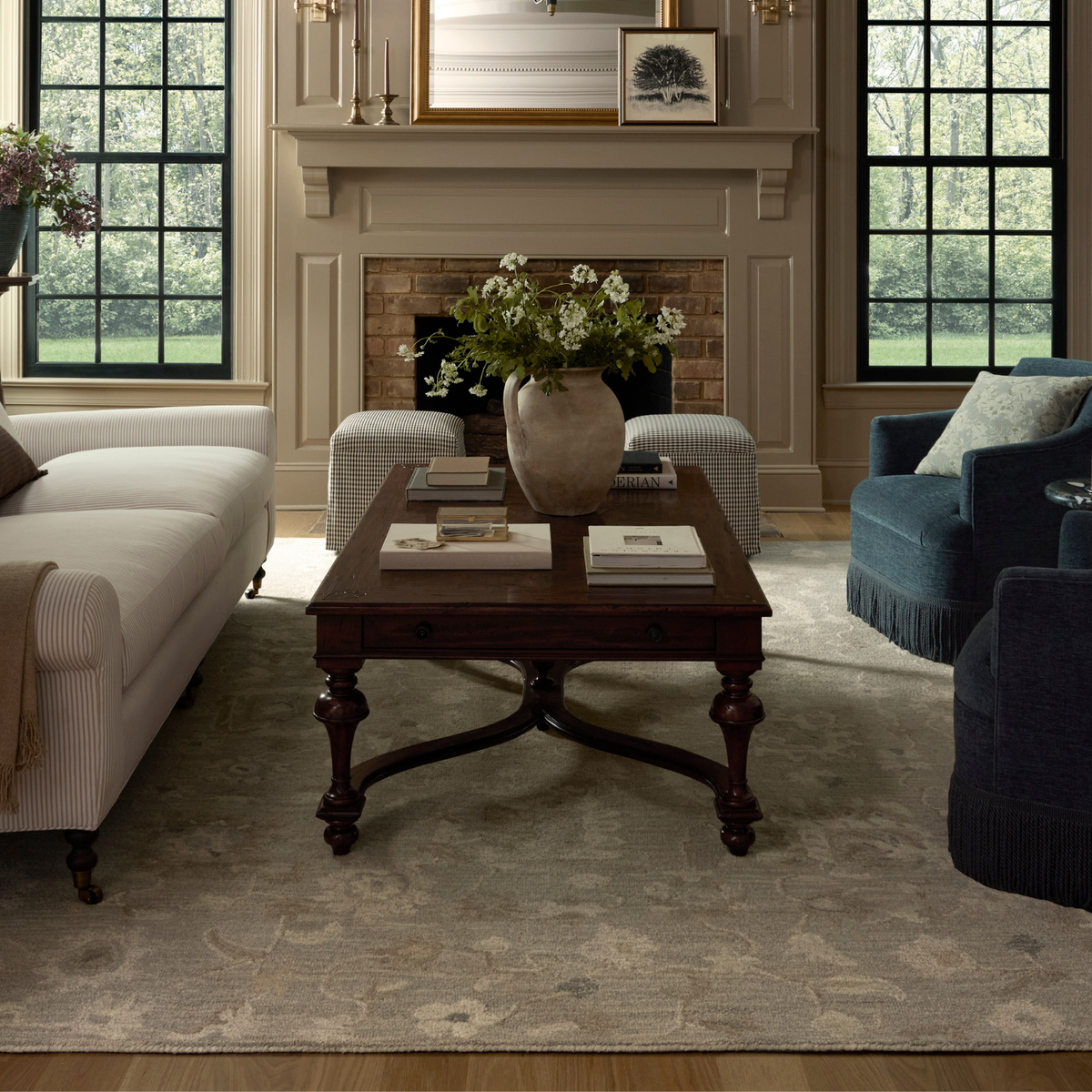 Chris Loves Julia x Loloi Dorothea Stone/ Multi Wool Rug