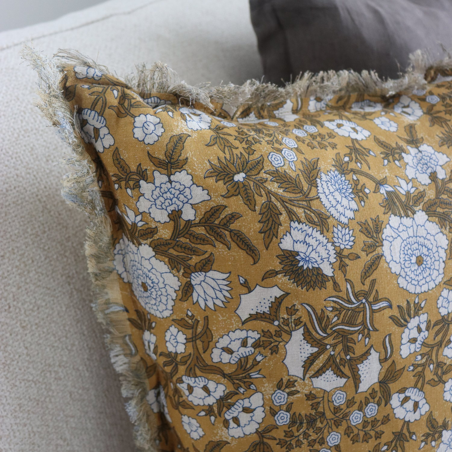 Summerside Botanical Block Print Toss Pillow