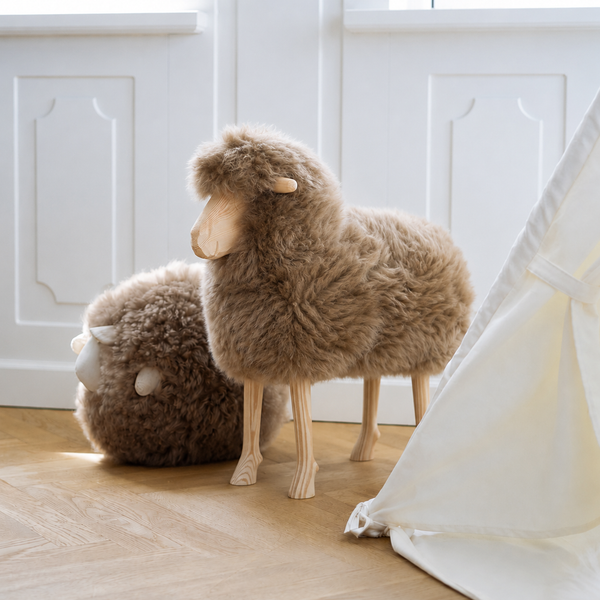 Smiley Sven Wool Sheep - Taupe