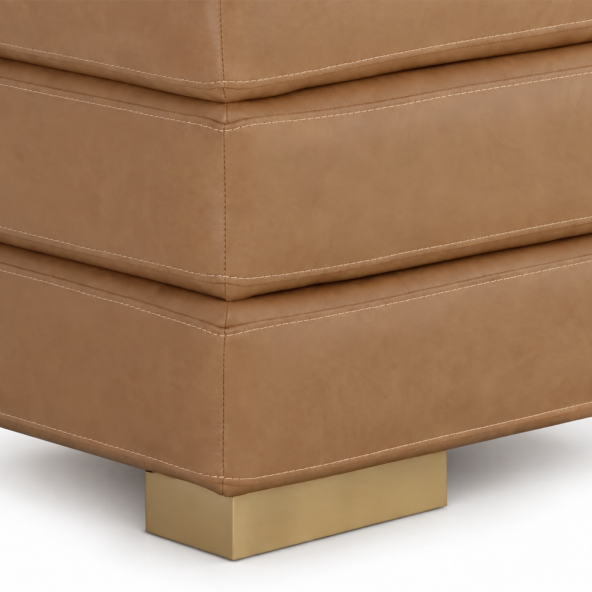 Torino Faux Leather Banquette - Milliken Cognac