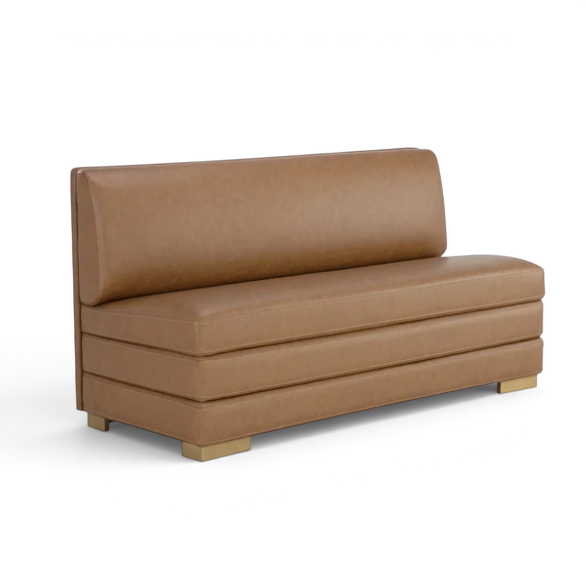 Torino Faux Leather Banquette - Milliken Cognac
