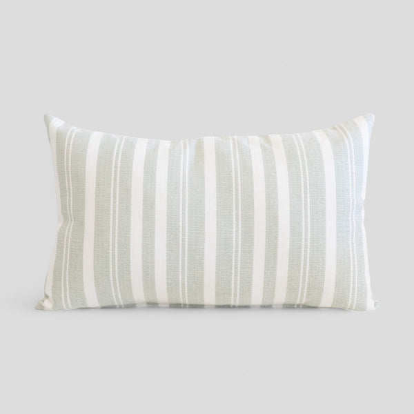 Tranquil Striped Outdoor Kidney Pillow
