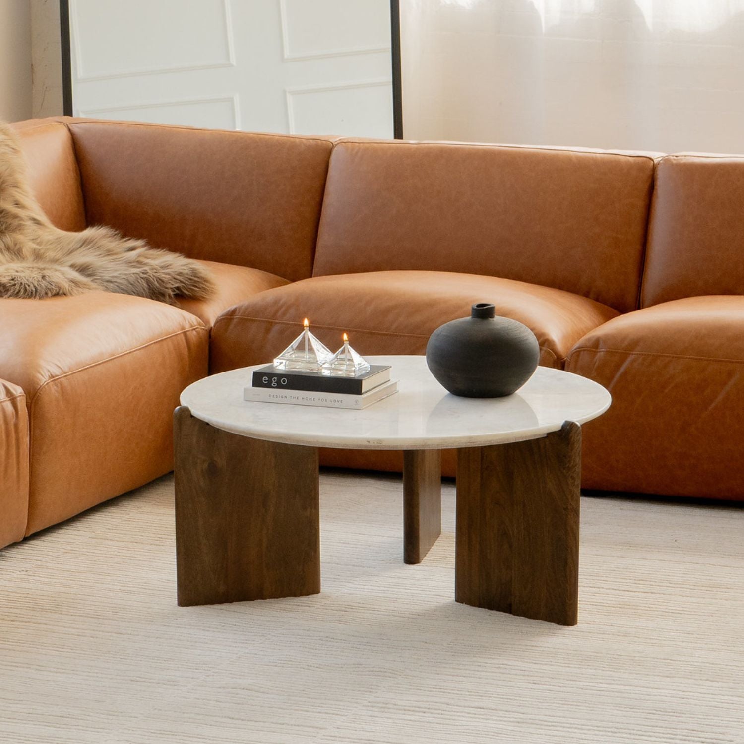 Trois-Rivieres Espresso Marble Coffee Table