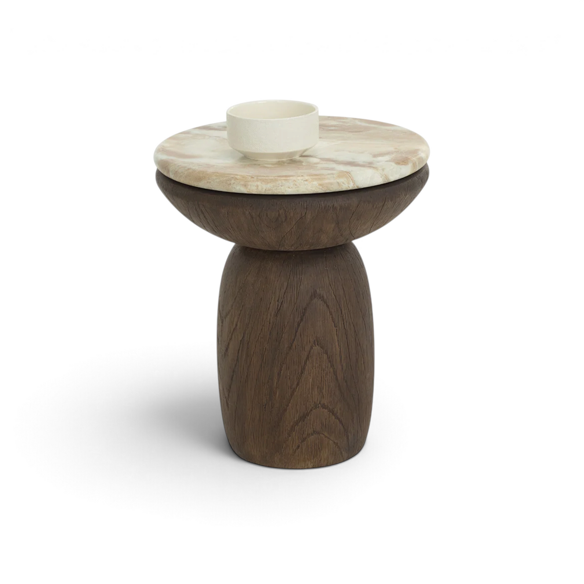 Truffle Concrete Side Table - Macchiato