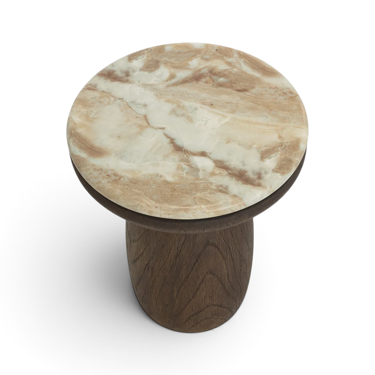 Truffle Concrete Side Table - Macchiato