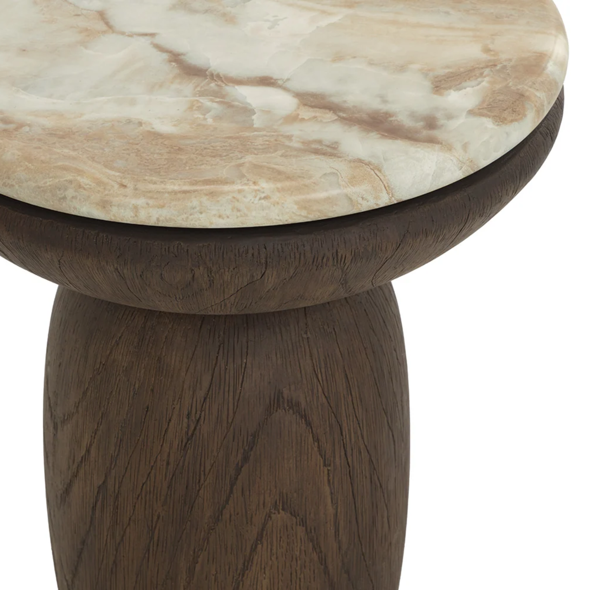 Truffle Concrete Side Table - Macchiato