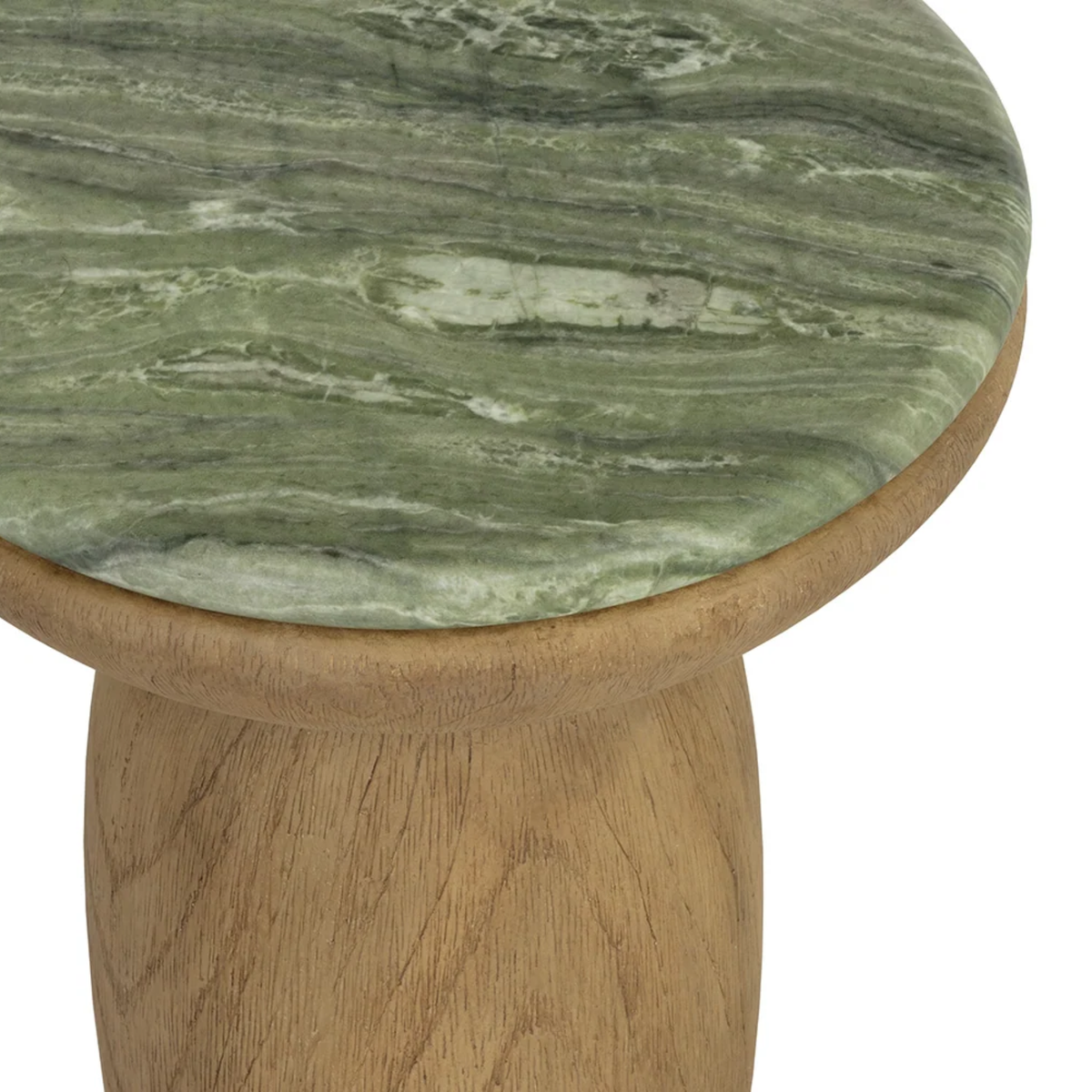 Truffle Concrete Side Table - Sage Green