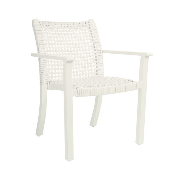 Kingsley Bate Catherine White Aluminum Arm Chair