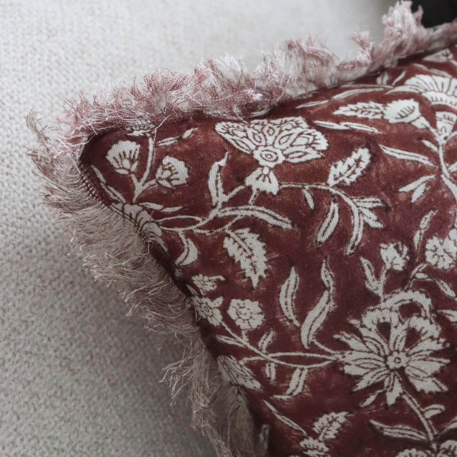 Wellington Botanical Block Print Toss Pillow