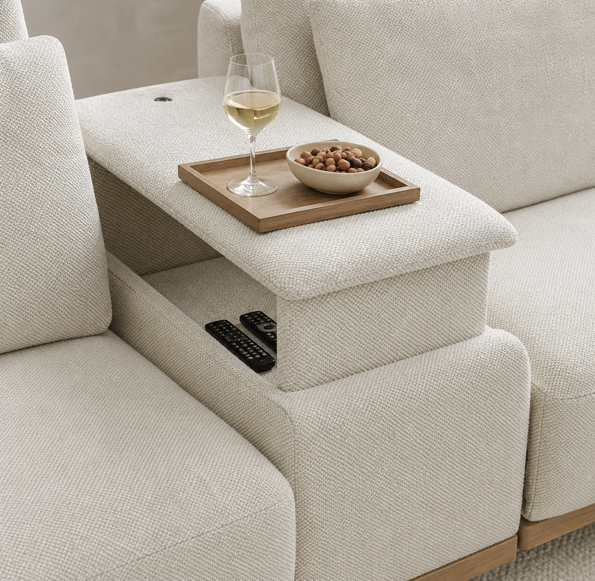 Westmount Reclining 6pc L-Shape Sectional - Tasmin Linen