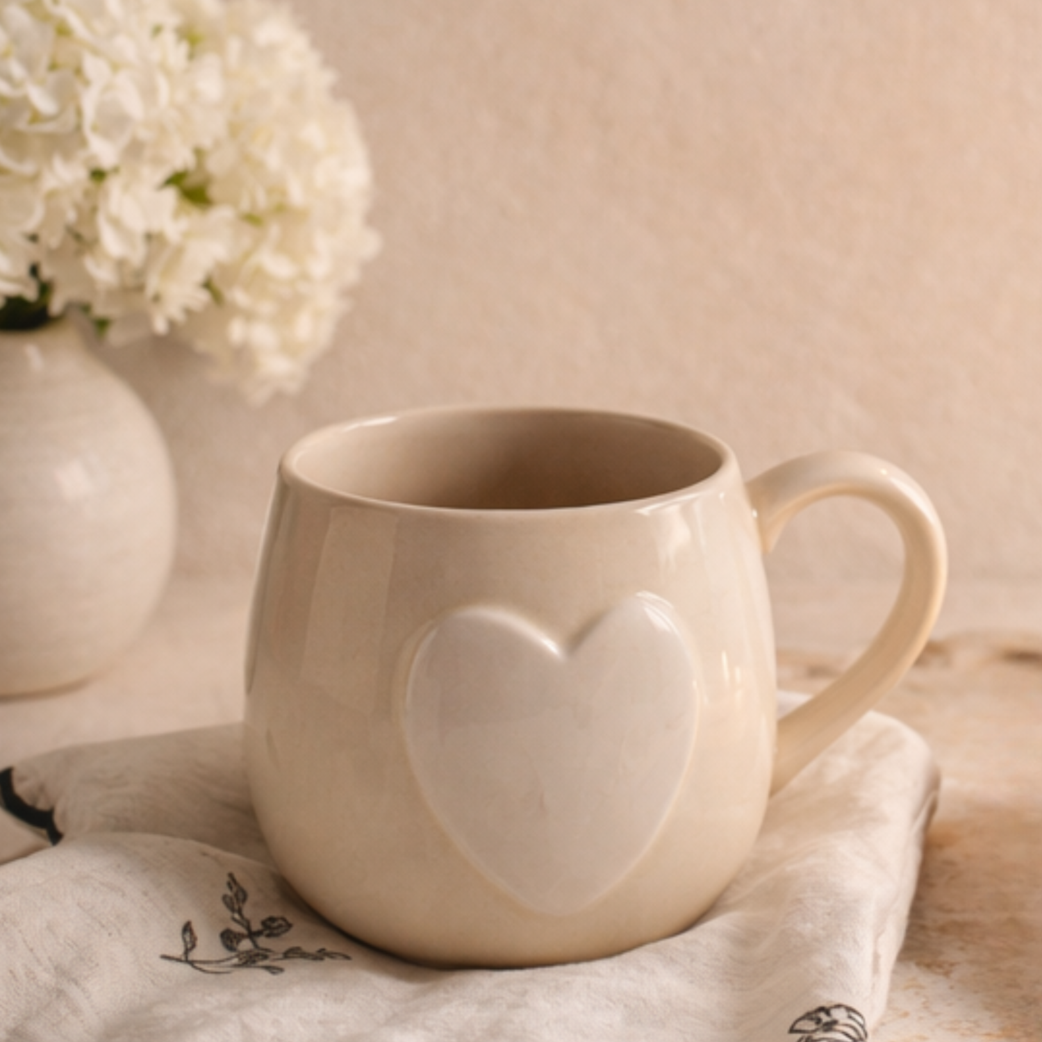 White Heart Mug