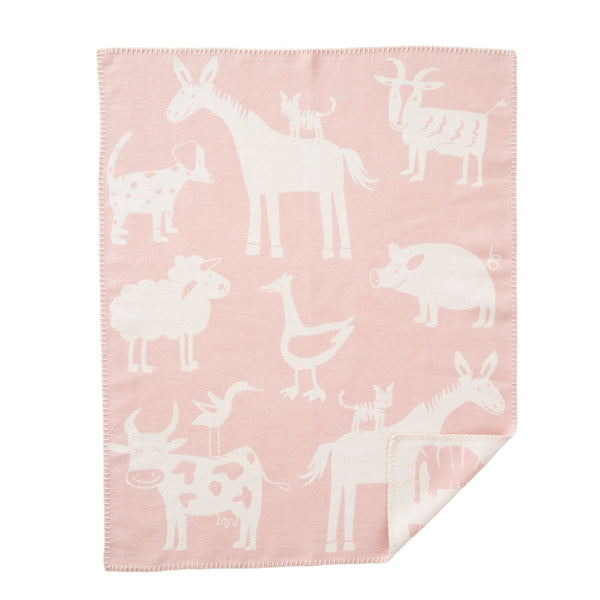 Wildlife Pink Baby Blanket