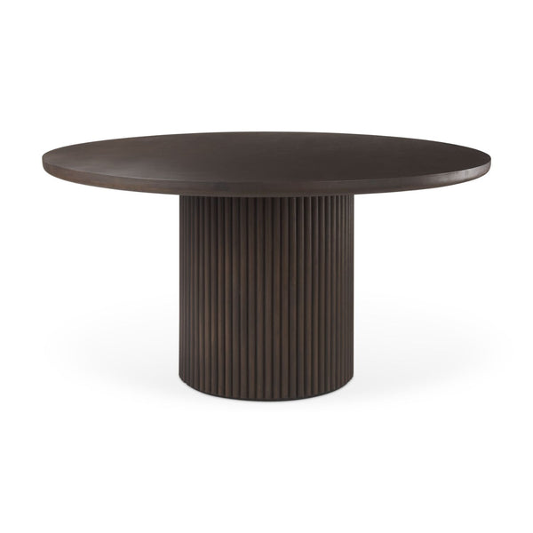 Fluted Espresso Dining Table