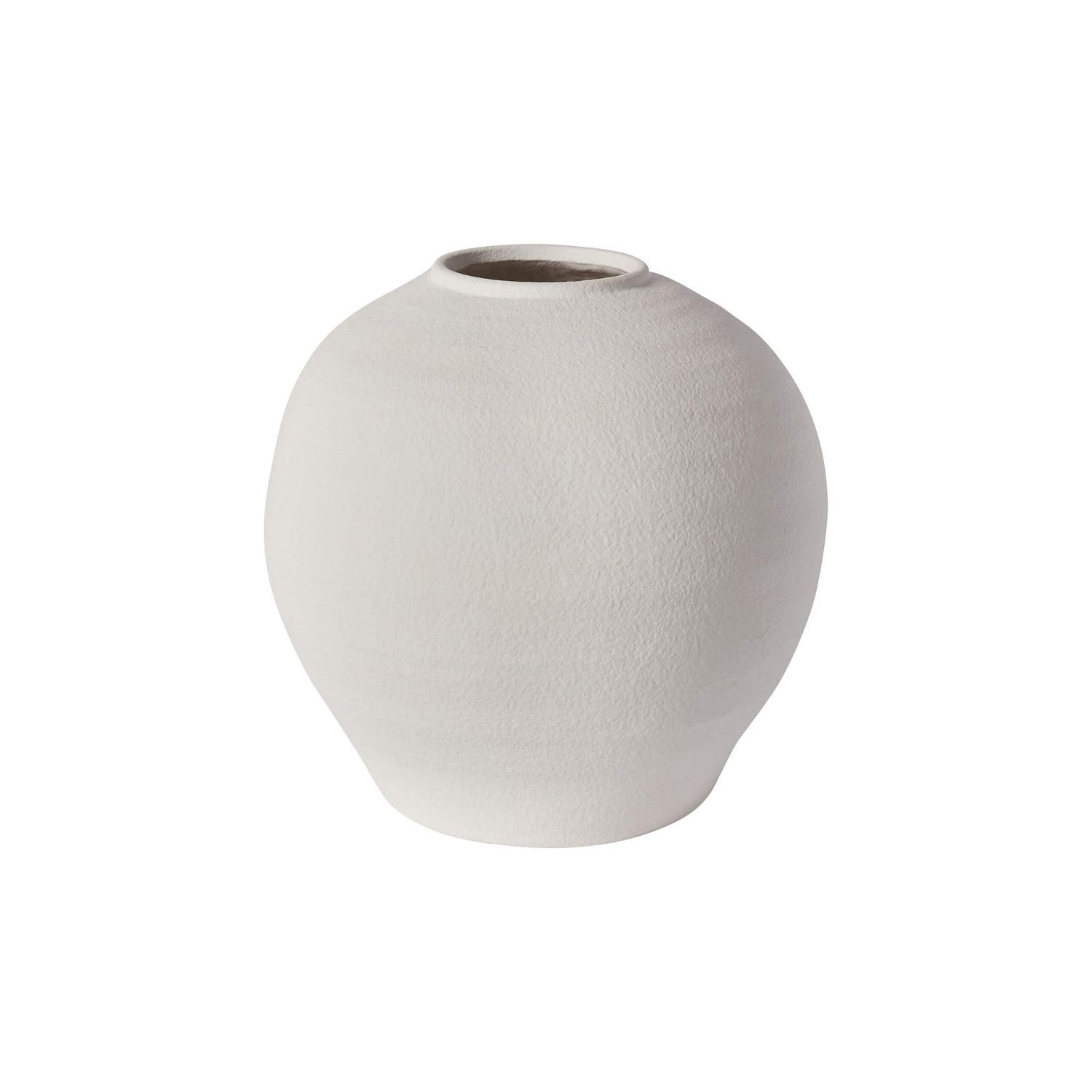 Iris White Cement Vase