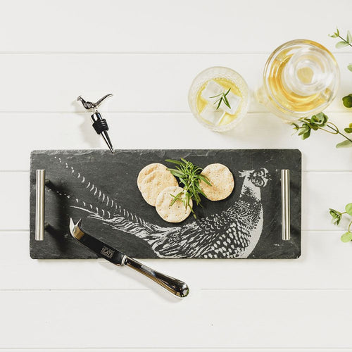 Pheasant Slate Serving Tray Set
