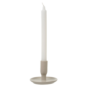 Modern minimalistic sculptural porcelain candle holder, Scandinavian look, soft white colour