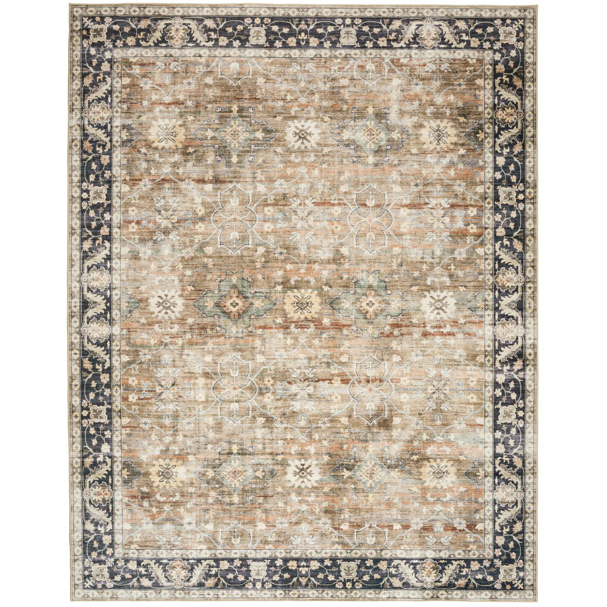 Era Beige/Brown Indoor Washable Rug