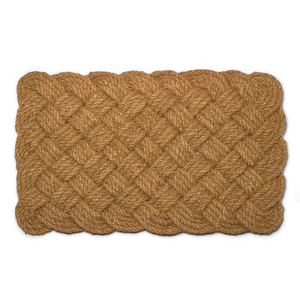 Premium outdoor natural sand coloured weave, in a Coco Palm Fiber material doormat.