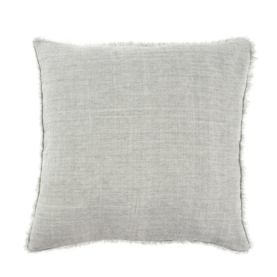 Indoor premium square shaped pillow/cushion, cashmere-like texture in a solid light grey colour.