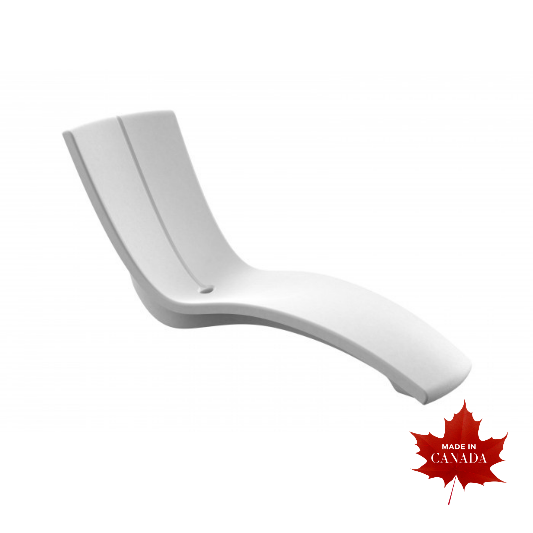 Slope White Chaise (Without Riser)