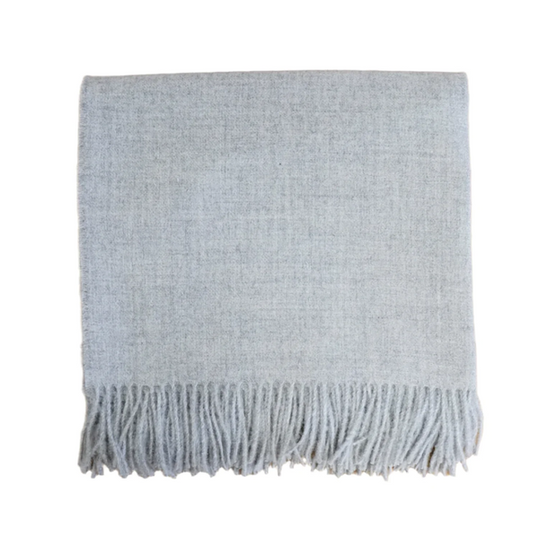 Lola Grey Alpaca Throw
